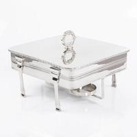 Plat de service chaud en acier inoxydable de qualité supérieure, design moderne et classique, écologique, avec couvercle à bouton, compatible avec toutes les cuisinières, personnalisable