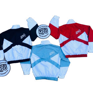 Conjunto de Chaqueta corta cortavientos de dos piezas personalizada de verano Conjunto corto de chándal cortavientos para hombre - Product Image 4