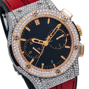 Montre à quartz Moissanite Fashion Iced Out avec fonction date, bracelet en acier inoxydable et cadran en verre - Product Image 2