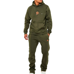 Conjunto de chándal extragrande de algodón pesado para hombre, Sudadera con capucha apilada personalizada, pantalones de chándal sueltos apilados para invierno - Product Image 6