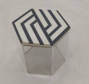 Caja de almacenamiento de lujo para el hogar, accesorios de utensilios de cocina, diseño moderno, color claro, forma redonda, cajas de almacenamiento de acrílico y madera, tarro - Product Image 4