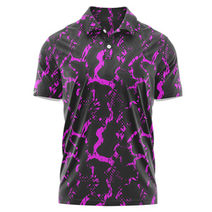 Camisa de Golf de Manga Corta para Hombre, de Lujo y Calidad, con Logotipo Bordado en 3D, Tela Jersey de Spandex/Poliéster Sólida, Antiarrugas, Corte Regular - Product Image 2