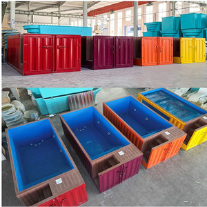 Piscine préfabriquée extérieure de grande taille en fibre de verre de 20 pieds et 40 pieds Piscine hors sol pour conteneur d'expédition à vendre. - Product Image 2