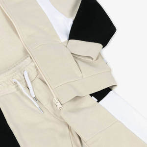 Ensemble deux pièces pour enfants unisexe, survêtement d'hiver OEM ODM, logo personnalisé, respirant, capuche à cordon de serrage en coton et pantalon de jogging - Product Image 3