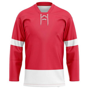 Ensemble de maillot d'uniforme de hockey sur glace personnalisé fabriqué au Pakistan en polyester de qualité supérieure avec logo et impression de numéros de l'équipe - Product Image 6