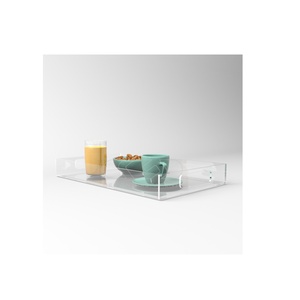 Plateau de service en acrylique avec poignées, artisanat de cuisine, décoration pour la maison, service de nourriture, taille personnalisée - Product Image 1
