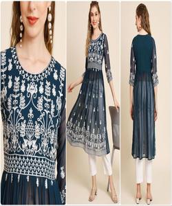 Yukata ผู้หญิงจากอินเดียผ้าลินินผ้าไหมผ้าฝ้ายสำหรับฤดูหนาวโอกาสพิเศษสง่างามเดอนิชเฟียสต้า - Product Image 4