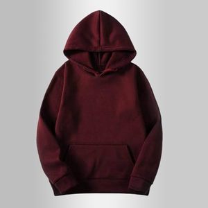 Sudaderas con capucha sólidas de invierno para hombres y mujeres, mezcla suave de lana, bolsillo de canguro ecológico, industria deportiva de alta calidad - Product Image 5
