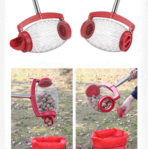 เครื่องเก็บเมล็ดผลไม้แบบยืดหดได้ <span class=keywords><strong>GT88</strong></span> พร้อมถังเก็บแบบกลับด้านได้ สำหรับเก็บวอลนัท เกาลัด และลูกกอล์ฟในสวน - Product Image 4