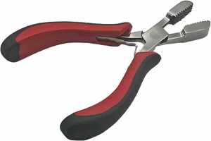 Instruments chirurgicaux du nombril pince d'extension de cheveux à la kératine professionnelle pointe plate outil de concassage de liaison de Fusion pré-collé 5.5 pouces CE - Product Image 2