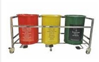 Poubelles à déchets biomédicaux conformes aux normes de la marque Hitech Metal, classe I, pour usage hospitalier, fabriquées en Inde