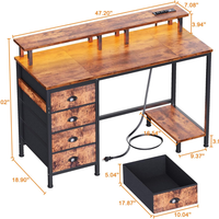 Mesa de Juego Moderna para PC, Forma Rectangular, Configuración RGB, Escritorio para Juegos en Casa u Oficina, Fabricante