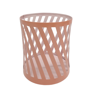 Bougie métal personnalisée couleur pêche votive forme ronde pour la maison, la décoration de mariage et de fête Bougeoir votif - Product Image 1