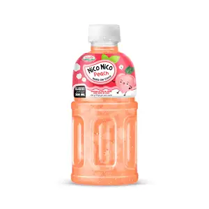 批发价320毫升pet瓶NAWON桃汁饮料与Nata De Coco OEM/ODM饮料制造商