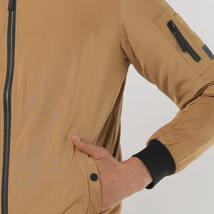 2025 New Fast Shipments Winter Business Style Men's One-Piece Thickened <b>Fleece</b>-Lined Bomber Jacket OEM Service Customized Front - Product Image 6