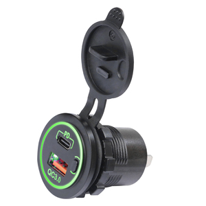 Cargador USB para Auto/Barco/Marina de 12V 24V 48W con Doble Puerto USB C PD 30W QC3.0 y Interruptor - Product Image 1