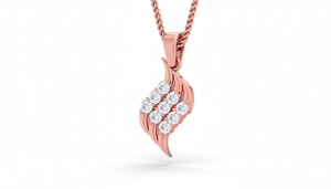 Pendentif en or 14 carats et diamants en grappe inspirés de la nature pour femmes - Product Image 4