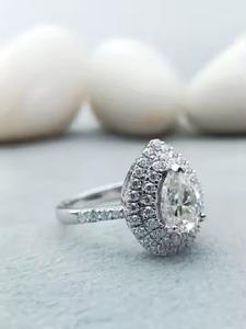 925 Silver Set 100% Satisfaction Guaranteed Custom Fancy Solitaire Moissanite Gold 14k/ 18k Engagement Wedding <b>Ring</b> Trendy - Product Image 3