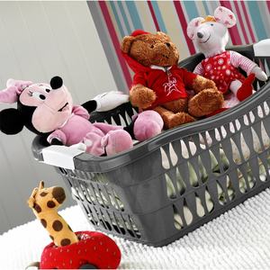 Cesto de Ropa Rectangular de Plástico PP con Asas, Apilable, Resistente, Ecológico, Portátil, para Almacenamiento de Ropa, Baño - Product Image 4