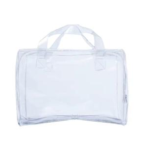 Logo personnalisé de haute qualité clair PVC fermeture éclair mode sac cosmétique nouveau haut prix produit taille 39x41 Viet Nam stockage de maquillage - Product Image 1