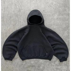 Custom Logo Blank Initial Heavyweight Jersey Cotton Hoodies With Big Hood Mens Baggy <b>Grunge</b> <b>Hoodie</b> Sun Fade Acid Wash - Product Image 4