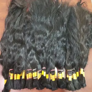 100% Remy pas cher en gros brut indien Double dessiné naturel ondulé vierge tissage extensions de cheveux humains - Product Image 1