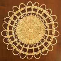 Napperons en raphia naturel pour table à manger et événements de mariage Décoration de table ronde bohème faite à la main Fournisseur du Vietnam