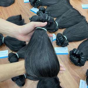 Precio al por mayor Cabello vietnamita sin procesar Paquete de cabello crudo humano Trama Paquete de cabello de trama de paquete recto natural - Product Image 2