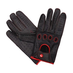 Gants en cuir d'agneau véritable avec doublure en laine, gants d'hiver mignons avec bouts de doigts tactiles pour le cyclisme quotidien - Product Image 4