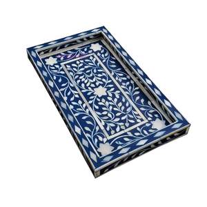 Bandeja con incrustaciones de hueso de diseño elegante con los mejores patrones de diseño, bandeja para servir con incrustaciones de hueso para Decoración de mesa - Product Image 3