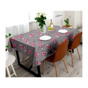 Modern Luxury Cotton Table Cloth High Quality 7 Styles Grey Floral Dining Embroidered Flower Lace Banquet Disposable New Style - Product Image 1
