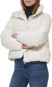 Chaqueta acolchada de piel sintética corta estilo callejero para mujer, venta al por mayor, abrigo holgado de manga larga con cremallera para invierno, bolsillos de alta calidad - Product Image 3