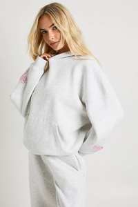 Conjunto Deportivo Casual de Invierno para Mujer, Color Gris Ceniza Sólido, 2 Piezas, con Capucha, Ecológico, de Poliéster/Algodón, Transpirable, Sudadera con Capucha y Pantalones Deportivos - Product Image 4