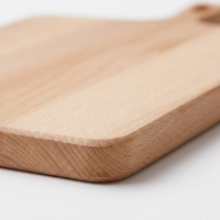 Tabla de Cortar de Madera de Haya Natural en Forma de Paleta con Asa para Servir Pan, Queso, Pizza y Decoración de Restaurantes
