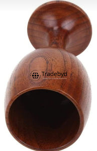 Vaso artesanal de vidrio de madera rústica para decoración de comedor y uso diario de Tradebyd - Product Image 6