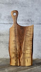 Planche à découper en bois d'acacia avec poignée Planche à découper pour la cuisine Plateau de service pour fromage et aliments Charcuterie à prix abordable - Product Image 6