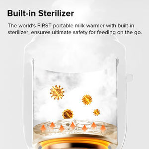 Chauffe-biberon électrique portable USB sans fil avec fonction de préréglage, motif imprimé, rechargeable, idéal pour les voyages - Product Image 4