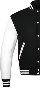 Chaqueta Universitaria Clásica de Alta Gama OEM, Diseño Combinado de Lana y Lona Resistente, Cierre de Broches, Logotipo Personalizado Bordado, Cortavientos para Invierno - Product Image 4