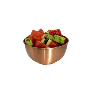 Meilleur bol de serveur de salade en cuivre de créateur Décoration de table moderne Bol rond en cuivre Bol de fruits en cuivre artisanal de créateur dernier cri - Product Image 4