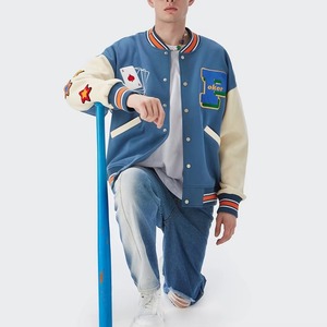 Chaqueta de lana ligera de alta calidad para hombre 100% transpirable béisbol universitario Letterman estilo universitario High Street Stand Patchwork - Product Image 6