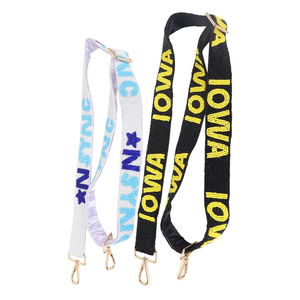 Sangle de guitare perlée Sangle de téléphone portable Sac transparent fait à la main Sangle unique pour Game Day Summer Winter-Vente en gros - Product Image 5