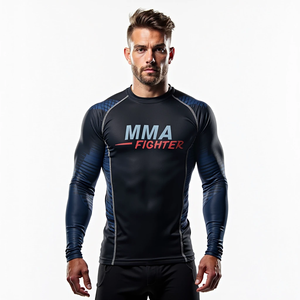 Rash Guards sublimés professionnels équipement MMA en gros pour l'entraînement d'entraînement de gymnastique de sport de combat et la performance athlétique - Product Image 3