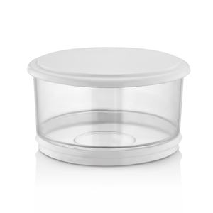 Conteneur de rangement rond en cristal, sans BPA, plastique de qualité alimentaire, organisateur de cuisine transparent, léger, empilable, grande capacité - Product Image 1