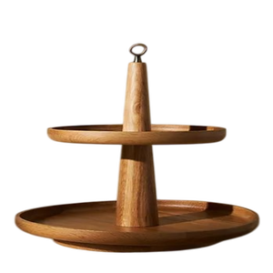 Grand support à gâteau en bois de couleur naturelle pour servir le gâteau aux événements du restaurant de l'hôtel et à la fête d'anniversaire - Product Image 5