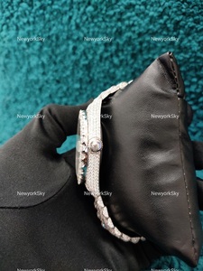 Haute Qualité VVS Moissanite Diamant Montre-Bracelet pour Hommes Vente Chaude En Acier Inoxydable Bande Quartz Mouvement Glacé Hip Hop Montre - Product Image 4