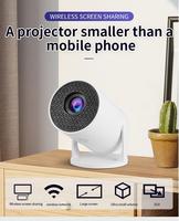 Mini projecteur portable LED M5 avec fonction de mise en miroir d'écran WIFI et support, pour home cinéma et cadeau original pour enfants