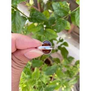 Natural <b>Garnet</b> Topaz <b>Ring</b> 925 Sterling <b>Silver</b> Handmade Gemstone Jewelry Wholesale Supplier - Product Image 3