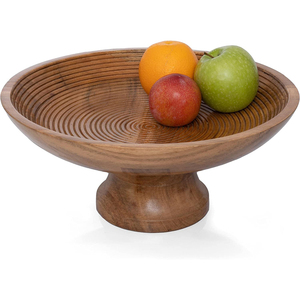 Tazón de fruta para servir con acabado esmaltado para el hogar, Hotel, restaurante, ensalada y sopa, tazón de madera para servir, ensaladera y cuencos para platos - Product Image 2