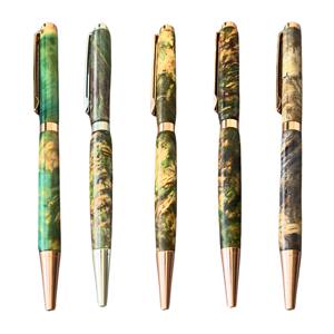 Bolígrafo de giro hecho a mano de lujo, madera estabilizada, ancho de escritura de 0,7mm, artículos promocionales de gama alta, Colección ámbar - Product Image 1