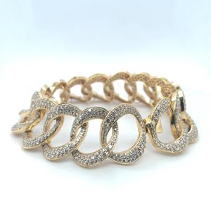 Pulsera de Diamantes Naturales Finos en Oro Sólido de 14 Quilates Diseñada para Mujeres que Aprecian la Moda de Lujo y la Belleza Eterna - Product Image 5